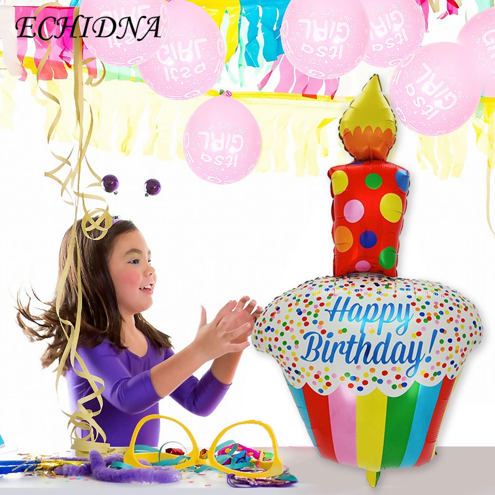 ECHIDNA Foil Candle Balloon Inflatable Toy Cartoon Candle Inflatable Foil Balloon. 