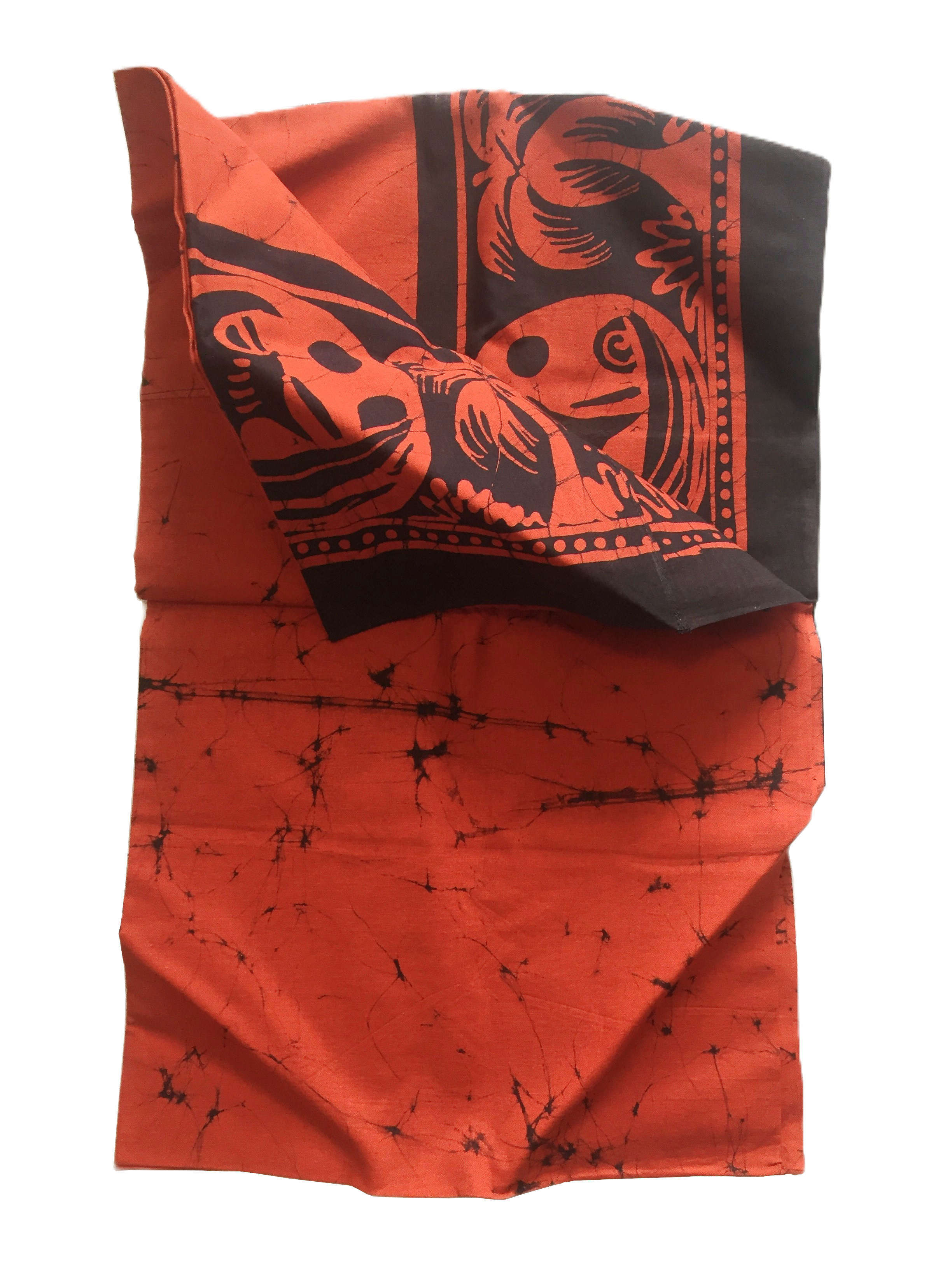 Batik Sarong Lungi for Men - Brown Colour Cotton Sarong Bathik Sarong   Pre-Stitched Handmade EthnicWear. 
