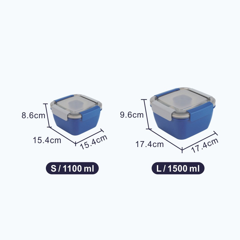 1100Ml 1500Ml Portable Lunch Box Container 2 Layer Grid Salad Bowl Bento Boxes Salad Bowls Lunch Box Lunch Container For Food. 