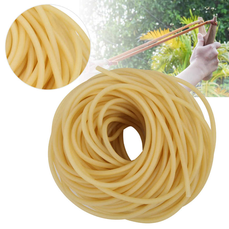 50m Natural Latex Band Slingshot Catapult Elastic Tube Tourniquet Hose Accs
