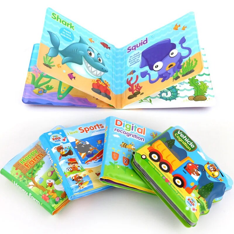 Baby Bath Book Set (3 Assorted Designs)