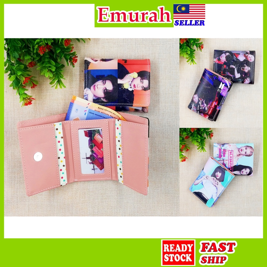 KPOP Wallet Purse 3 layer BTS STRAY KIDS ENHYPEN NCT TXT Dompet Perempuan Wallet Women. 