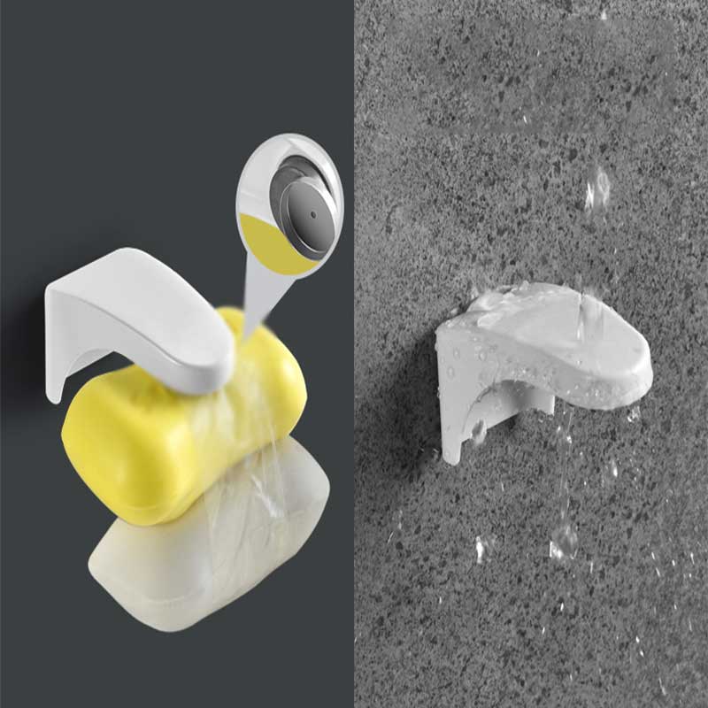 Magnetic Soap Storage Holder Soap Dish Shelf Wall Attachment Adhesion Soap Container Suction Cup Bathroom Lavatory Accessories. 
