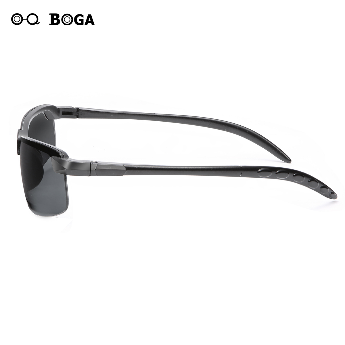OQ BOGA 1 Piece Unisex Outdoor Anti-UV Black Oval Frame Sunglasses Men Women Eye Protection Half Rim Sun Glasses UV400. 