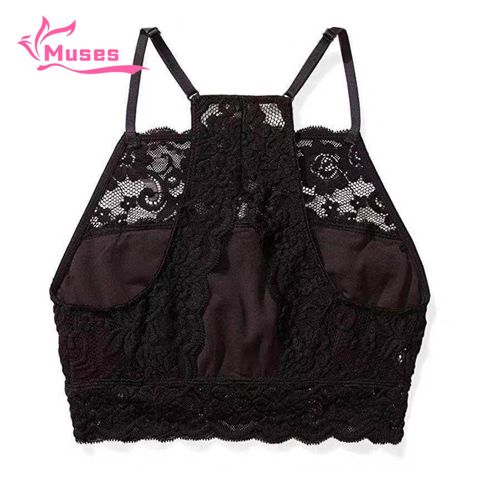 Muses Mall Thin and breathable lace fabric will keep you feeling cool in hot summer. The bandeau design can show off your collarbone very well.. 