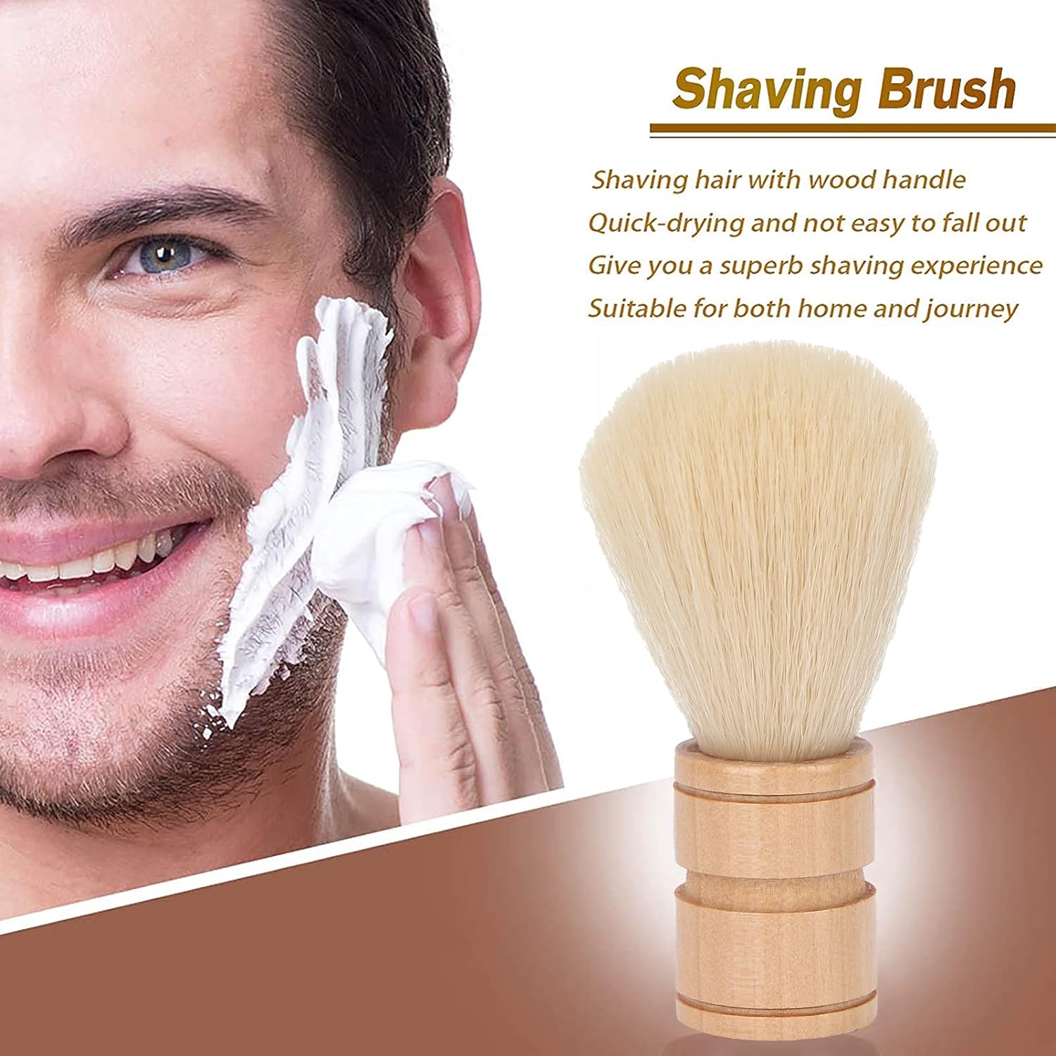 Shaving Brush, Hair Shave Brush Professional for Travel for Salons for Homes. 