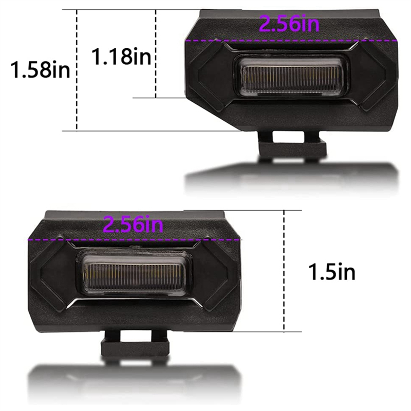 4PCS Car LED Front Grill Lights External Grill Lamp Smoke Amber Light Replacement Car Accessories. 