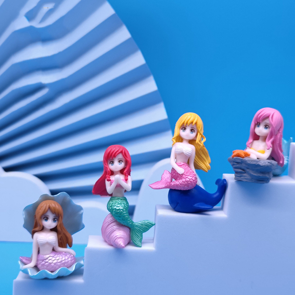 Mermaid Shell Fish Tank Aquarium Ornament Resin Crafts Home Decoration Gifts For Aquarium Decoration. 