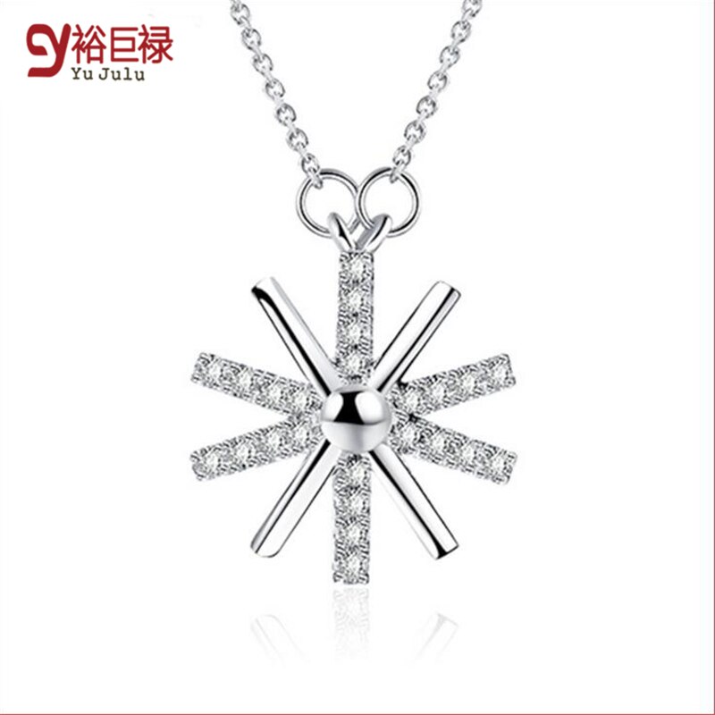 【ZOSR】Silver Sun Cross Flower Necklace Popular Female Descendants Sun Pendant with Chain Fashion Women Gold/Silver Plated Sunflowe. 