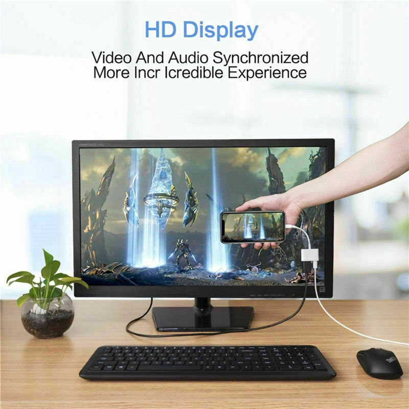 Universal HDMI Cable Adapter For Apple interface 8Pin to HDMI Digital AV Converter for iPad iPhone iOS 12 11 10. 