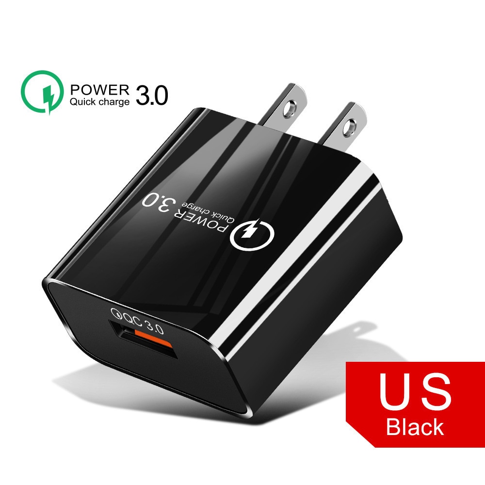 18W 3A Fast Charger QC 3.0 USB Charger Quick Charge 3.0 Phone Charger for iPhone for Huawei Samsung Xiaomi 6 8 Redmi EU US Plug. 