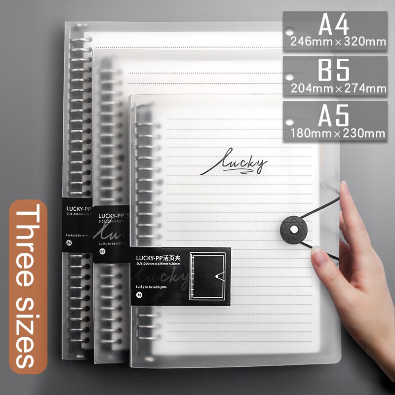 Diary 2021 A4 A5 B5 Transparent Loose Leaf Binder Notebook Inner Core Cover Note Book Journal Planner Office Stationery Supplies. 