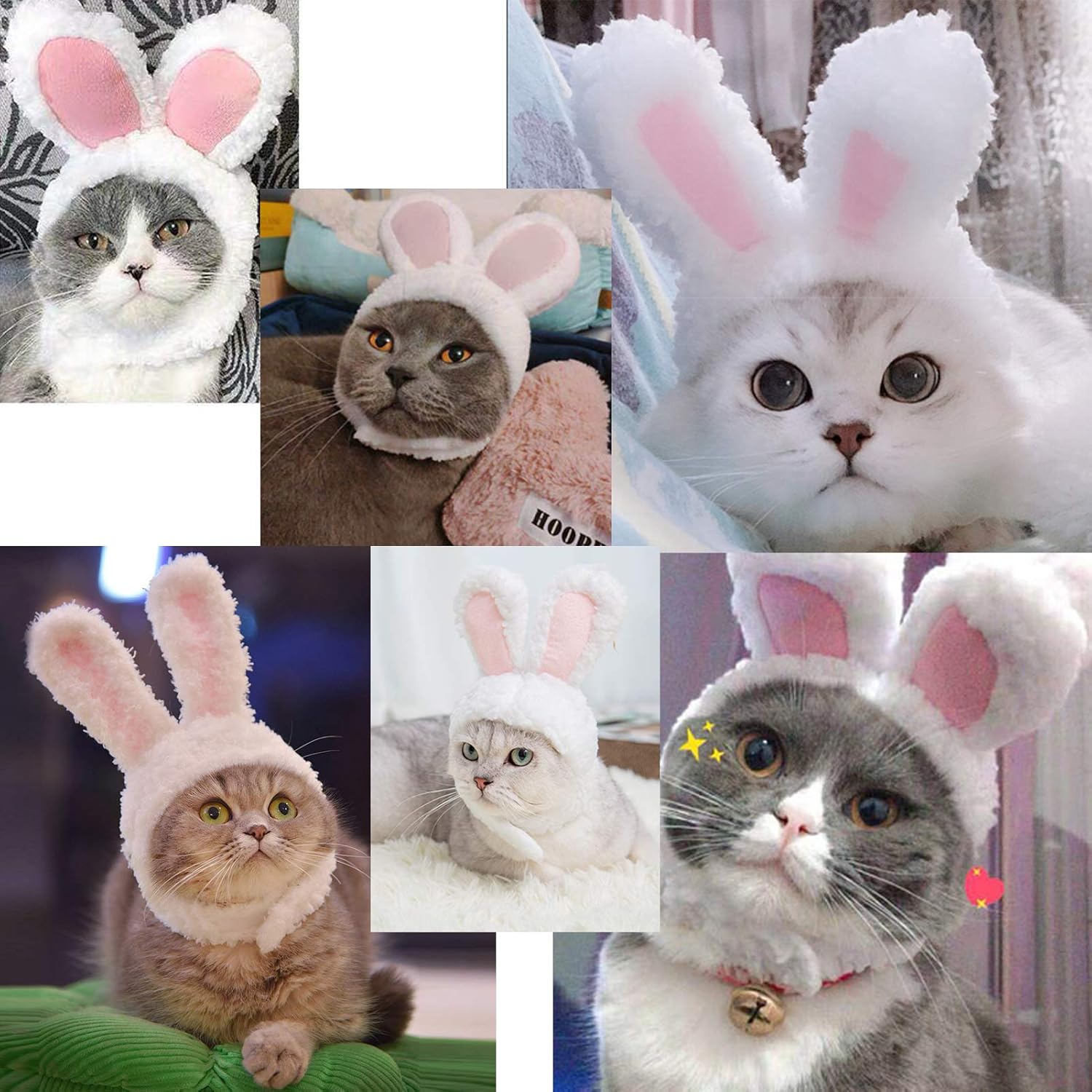 1pc Pet Rabbit Ears Hat Cat Bunny Ears Hat Adjustable Headwear for Small Dogs, Cats. 