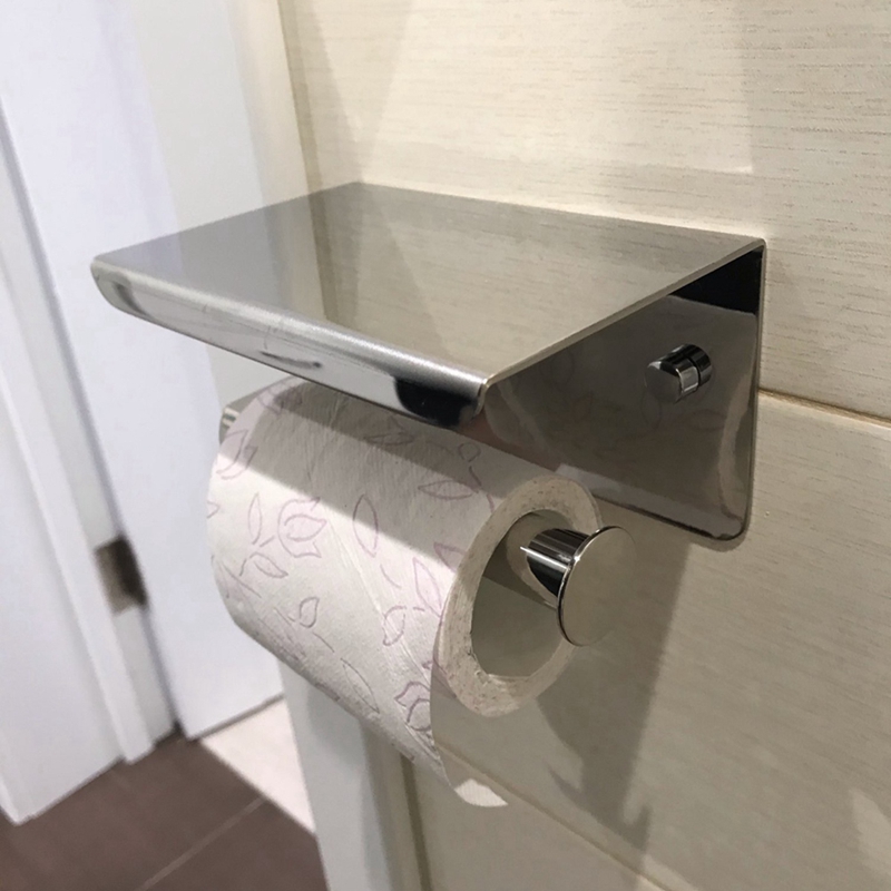Toilet Paper Holder With Phone Shelf Bathroom Tissue Roll メーカー在庫限り品