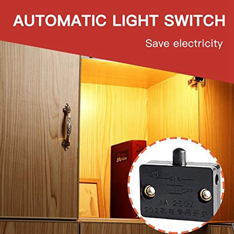 Cupboard door light deals switch