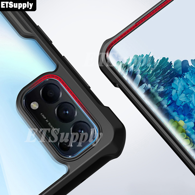 For OPPO A74 5G Armor Case Transparent Hard Cover Full Protector Back Cover for Oppo A74 5G. 