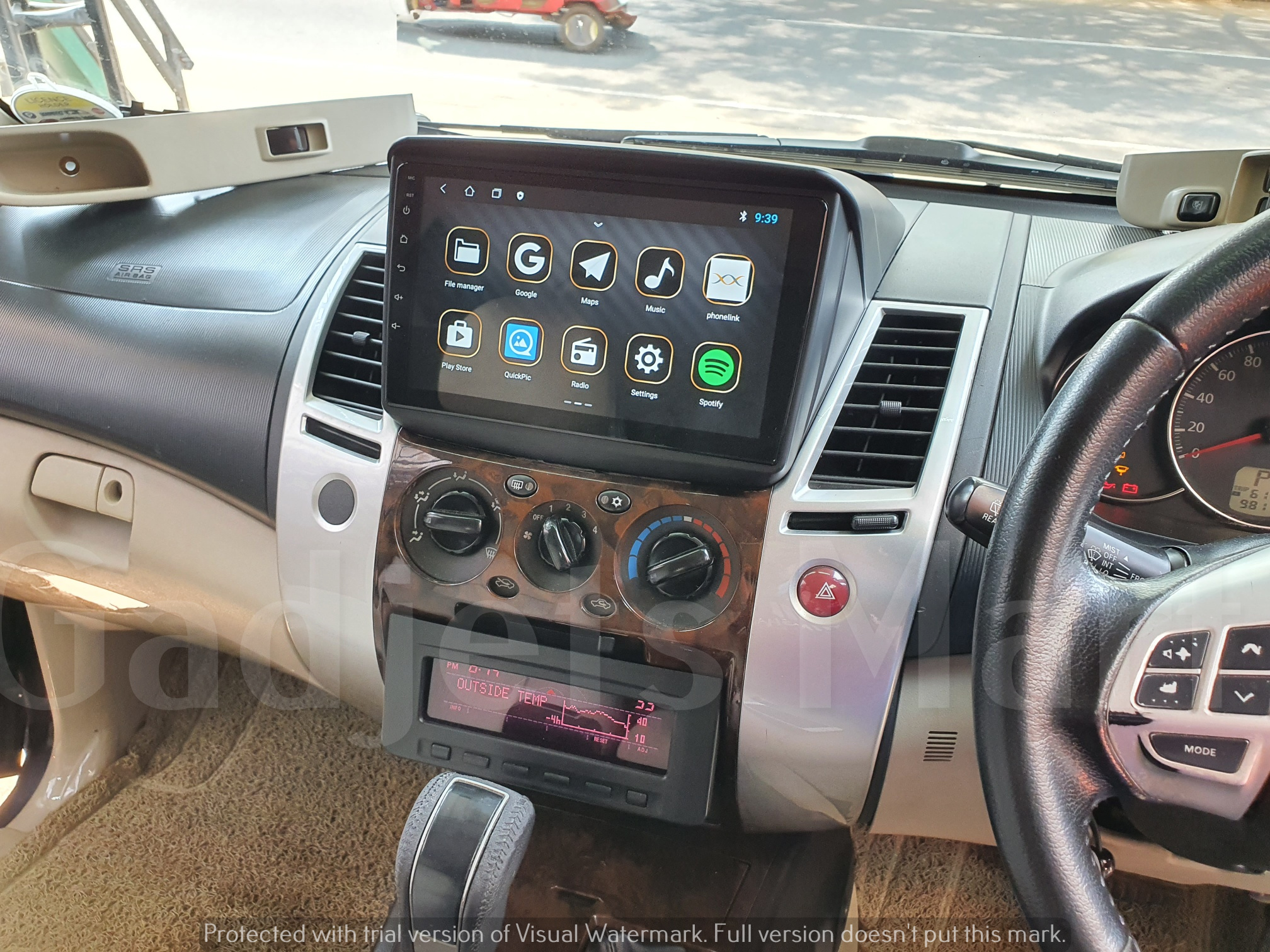 Mitsubishi L200 9 Inch Android 10 version Car Player With Panel  WIFI GPS Playstore. 
