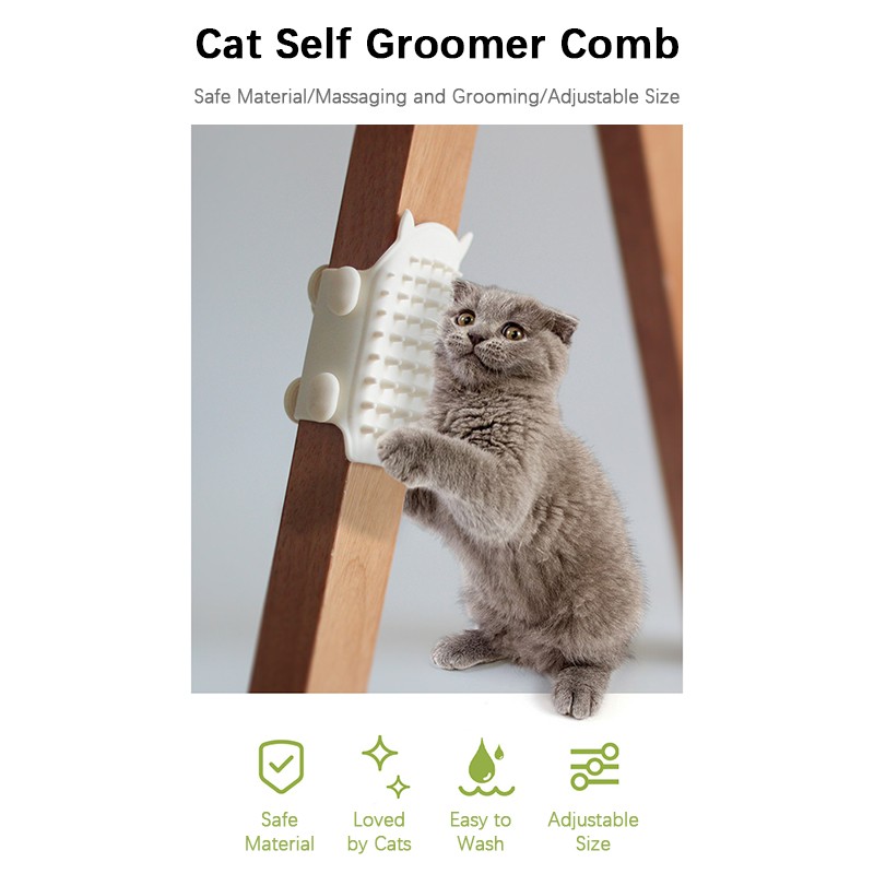 1PC Pet Cat Hair Removal Massage Comb Cat Scratching Brush Kitten Grooming Self-cleaning Corner Cat Scratching Board Comb. 