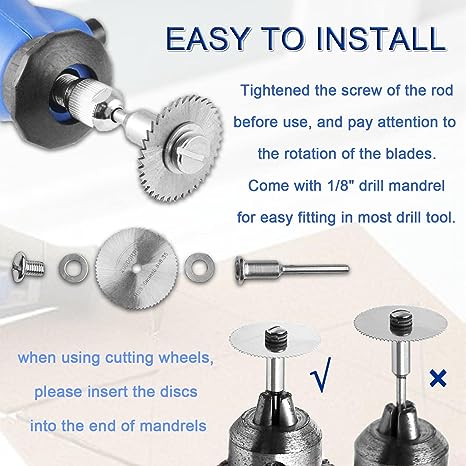 8 Piece High Speed Steel Set Small Saw Blade Electric Grinding Saw Blade Set Mini Wood Saw Blade Steel Cutting Blade T-1-9-675 L. 