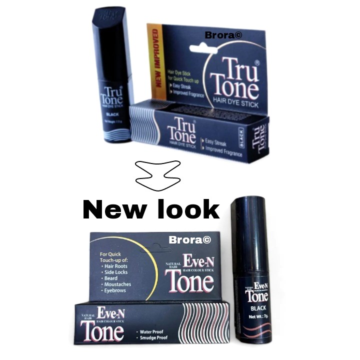 Tru Tone Hair Dye Stick - Black, 7.5g. 