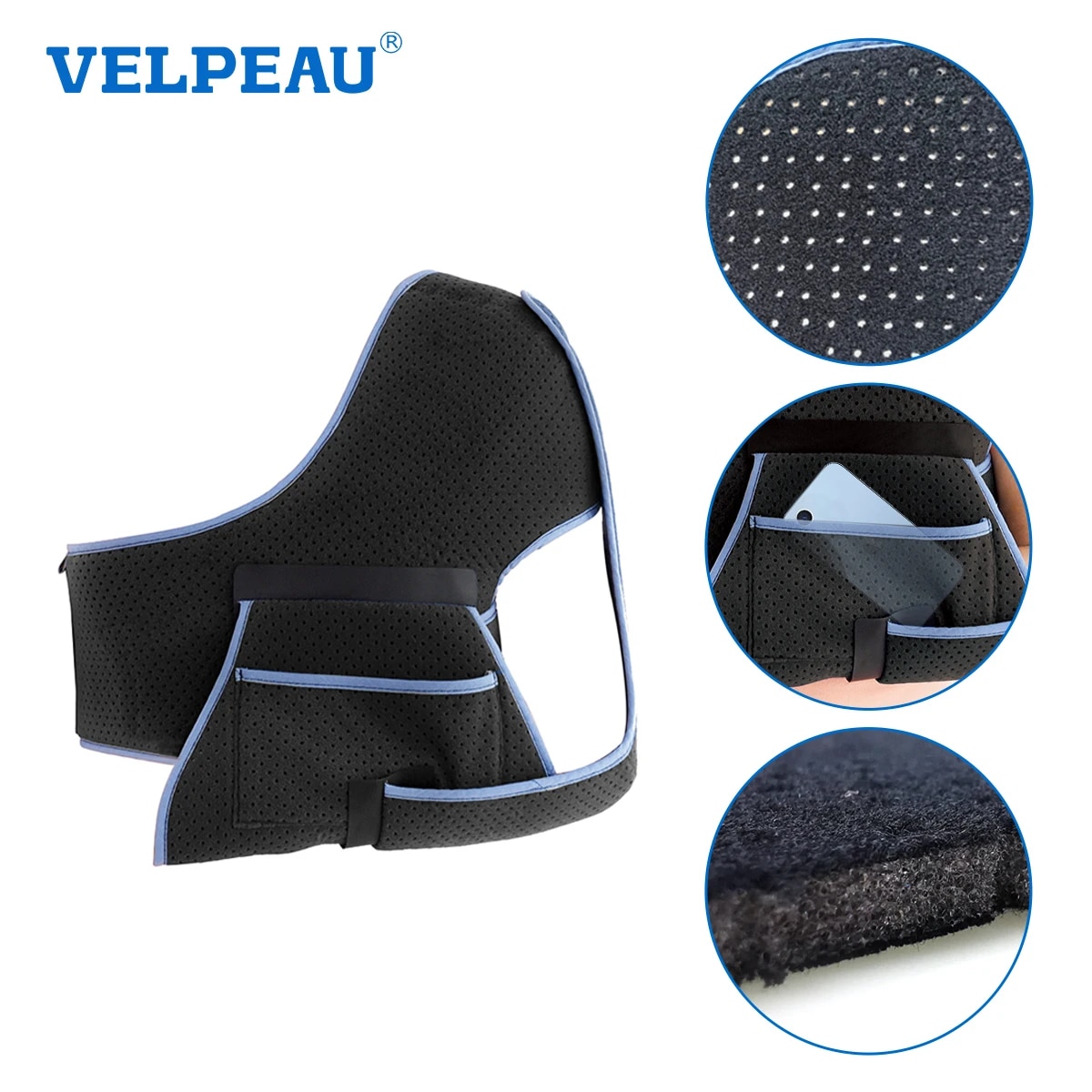 VELPEAU Shoulder Sling Brace For Rotator Cuff Break, Arm Injury and Fracture Arm Immobilize Breathable and Soft for SleepingHats & Caps. 