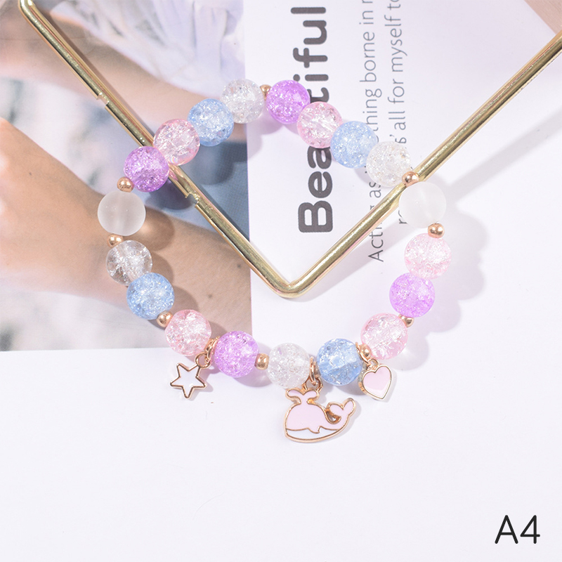 Cute Popcorn Beads Bracelet Friendship Glass Bracelets Girls Pendant