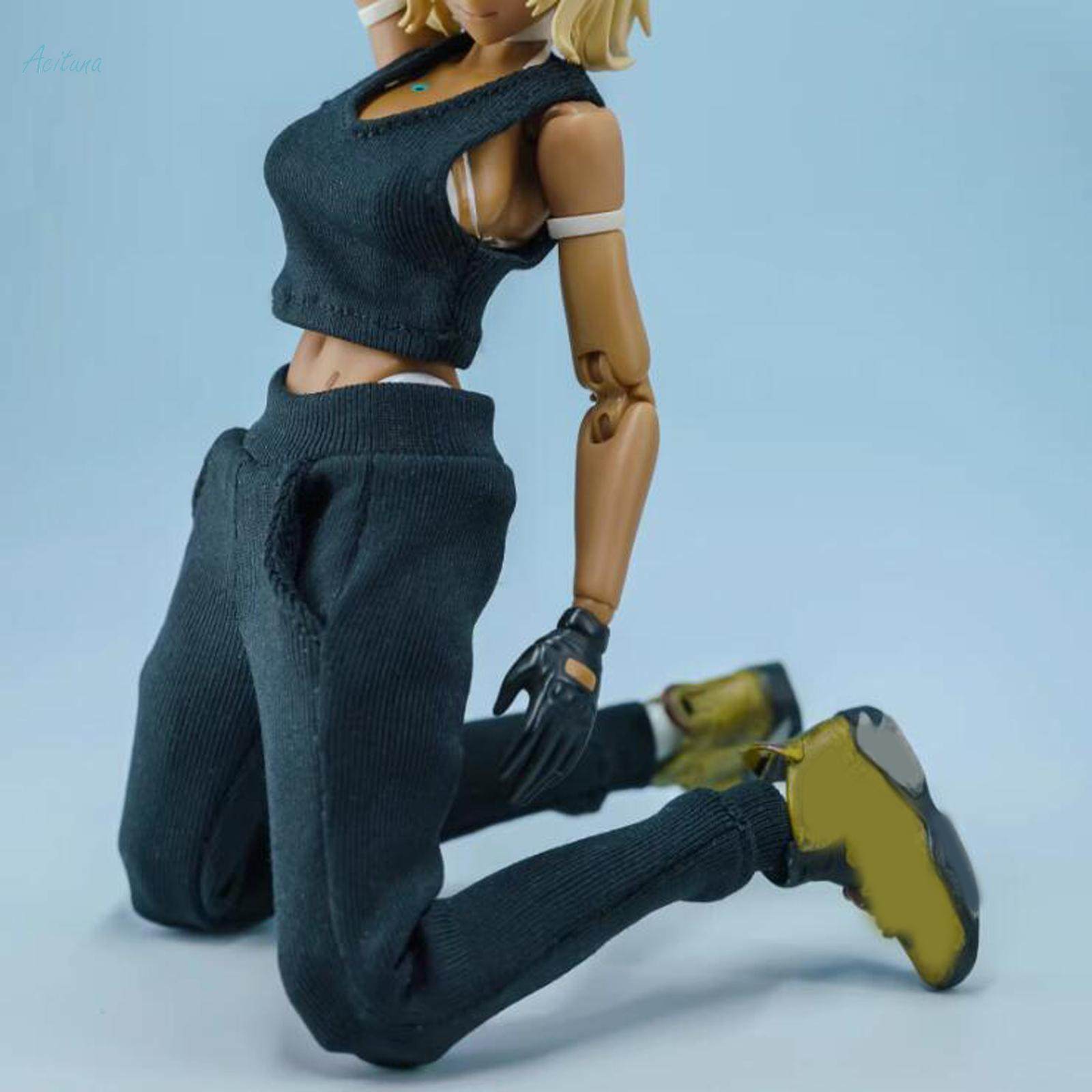 2 Pieces 1/12 Scale Vest and Pants for 6 inch Female Soldiers Figures Accs. 
