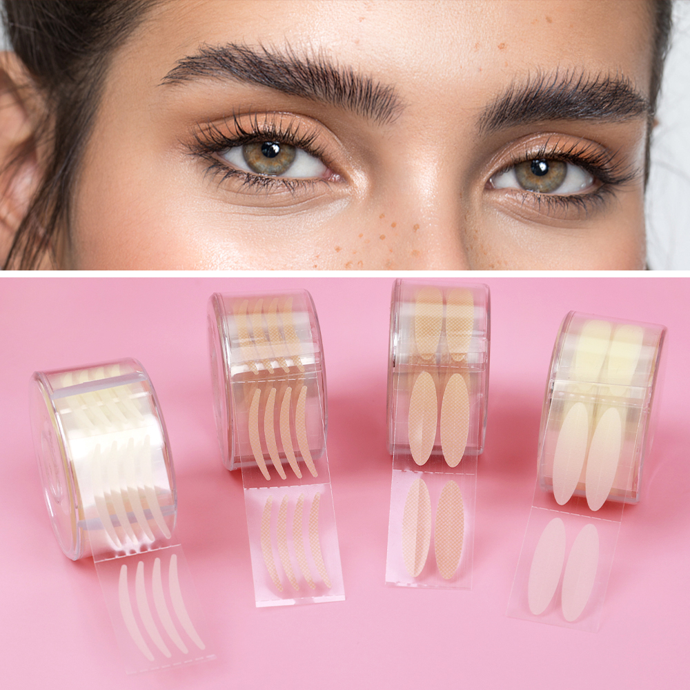 600Pcs/Box Big Eyelid Tape Sticker Double Fold Self Adhesive Eyelid Tape Stickers S/L Makeup Clear Beige Invisible Tool. 