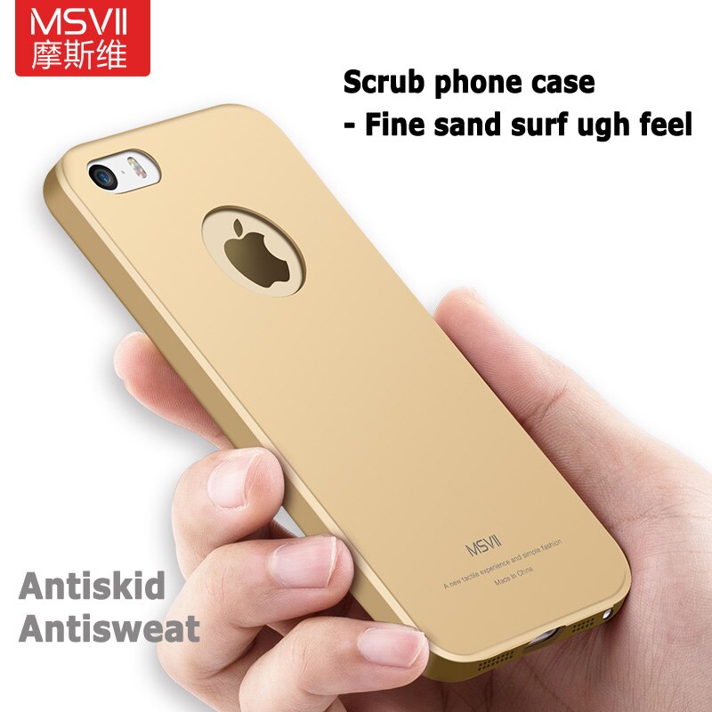 For iPhone 5S Case MSVII Luxury Ultra Thin Matte Hard PC Cover For Apple iPhone 5 S 5S 5SE SE 2016 iPhone5 iPhone5s Phone Cases. 