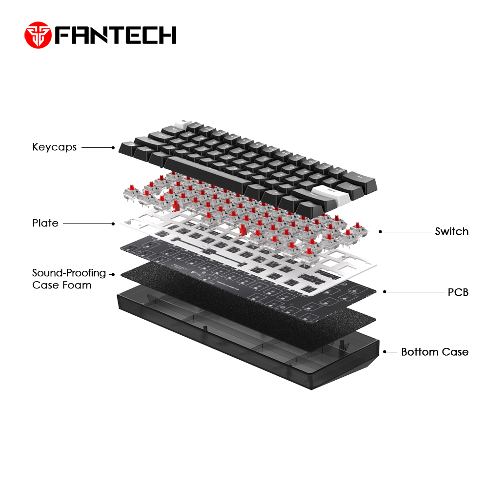 Fantech Maxfit61 mk857 Frost Mechanical keyboard. 