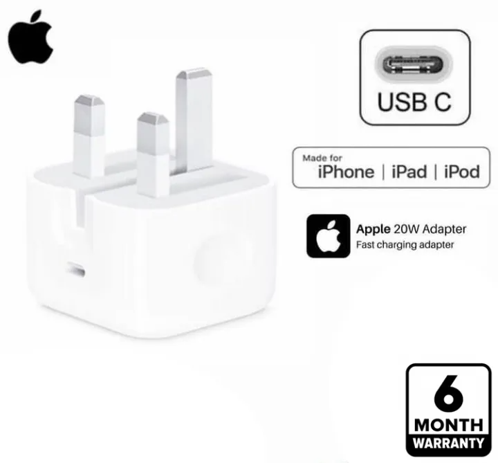 APPLÈ 20W USB-C To Lightning Power Adapter Made For iPhone iOS iPad iPod. 