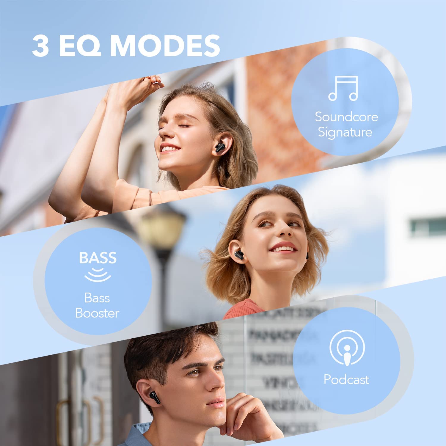 Soundcore by Anker Life Note E True Wireless Earbuds - 10mm Oversized Drivers, Custom EQ, AI-Enhanced Calls, 32H Playtime, Compact and Lightweight, IPX 5 Water-Resistant. 