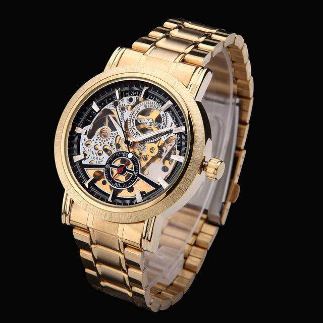 watches men winner hot brand sports military skeleton wristwatches automatical mechanical watch steel strap relogio masculino. 