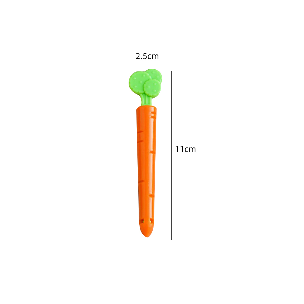 5Pcs/Set Plastic Sealing Tongs Food Bag Closure Clip Cartoon Carrot Moisture-proof Clamp Fresh Keeping Sealing Clip Kitchen Accessory. 