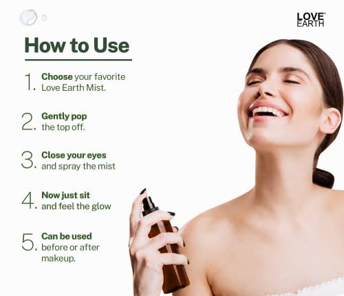 Love Earth Jasmine Mogra Face Mist Toner with Jasmine Oil & Extracts for Instant Glow & Even Skin Tone 100ml(FROM INDIA)JEZ. 