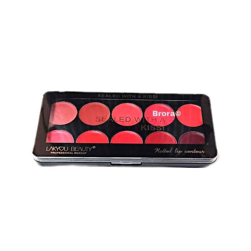 Lakyou Beauty Sealed With A Kiss Professional 10 Color Lipstick Palette