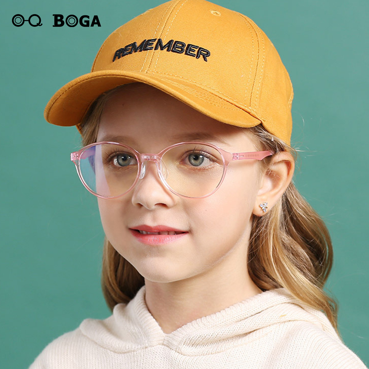 OQ BOGA 5 Colors Fashion Unisex Anti Blue Light Plastic Oval Frame Kids Computer Glasses Boys Girls Eye Protection Radiation Protection Full Rim Eyewear. 