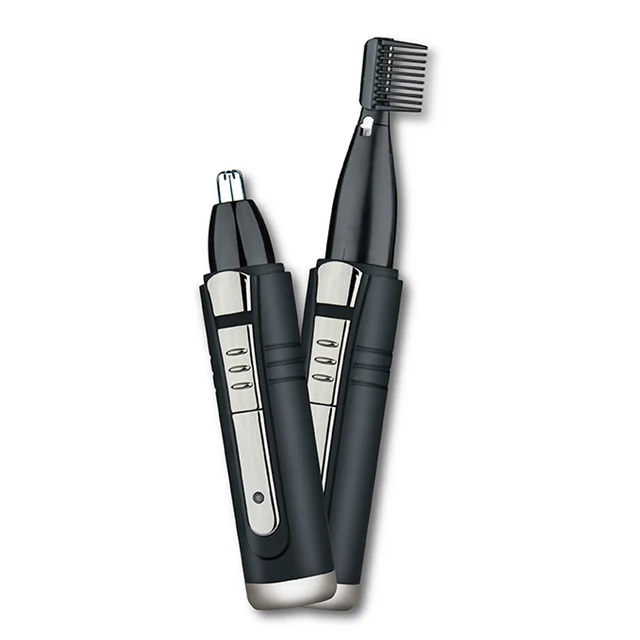 Geemy GM-3109 2 In 1 Rechargeable Nose And Ear Hair Black Trimmer. 