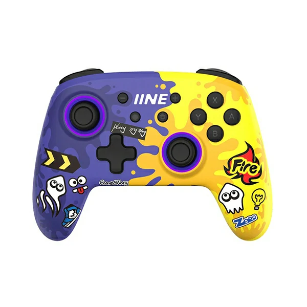 IINE Nintendo Switch Splatoon Wireless Controller - Purple with NFC