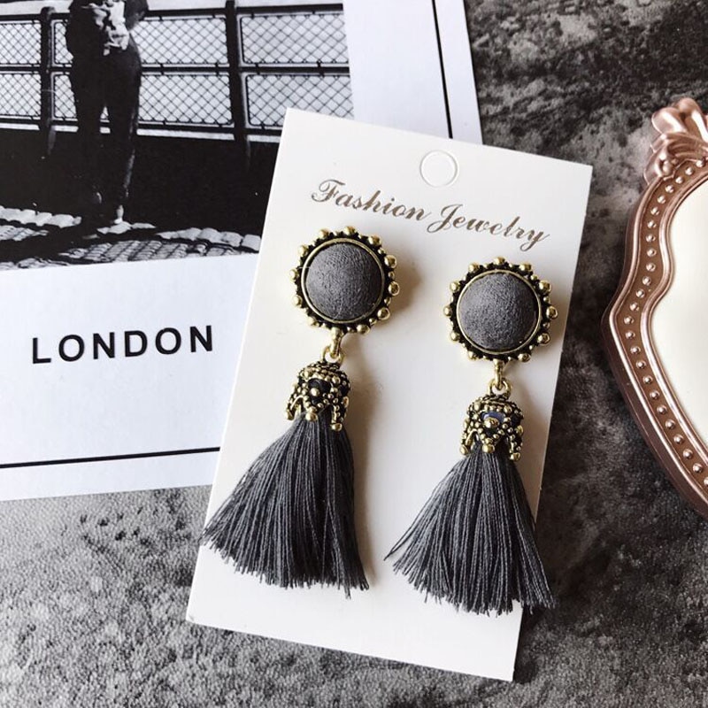 tiny tassel earrings