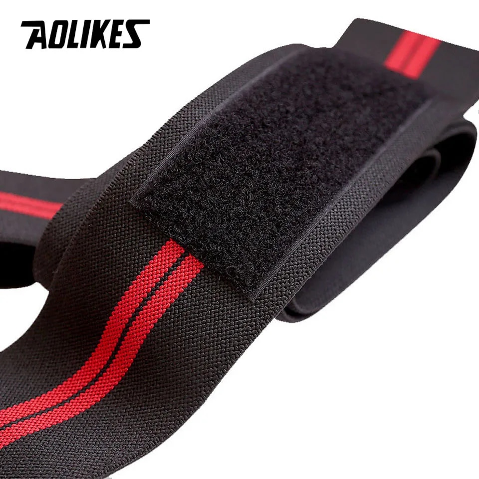 AOLIKES 1PCS 2M*8CM Fitness Pressurized Straps Gym Weight Lifting Leg Knee Compression Training Wraps Elastic Bandages. 