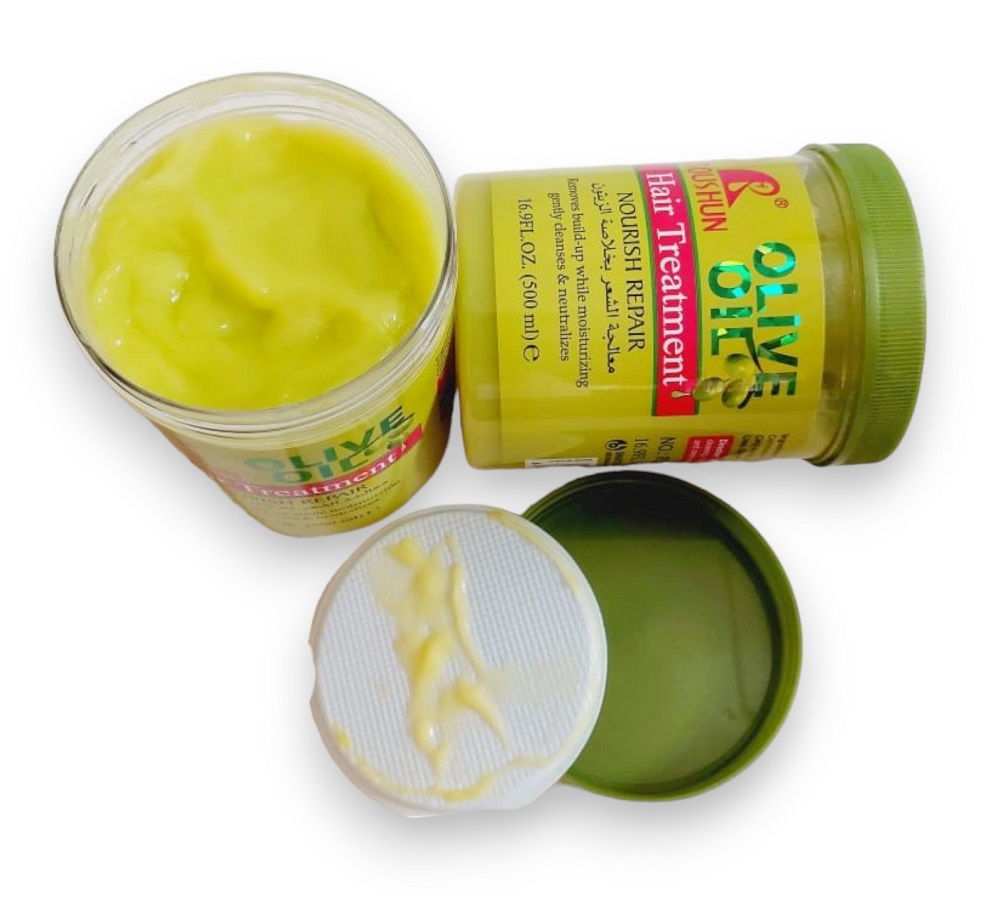 Roushun Olive Oil Hair Treatment 500ml Nourish Repair Hair Care Oil Conditioner Mask lotion​ Damaged Hair Strengthen Hair Roots. 