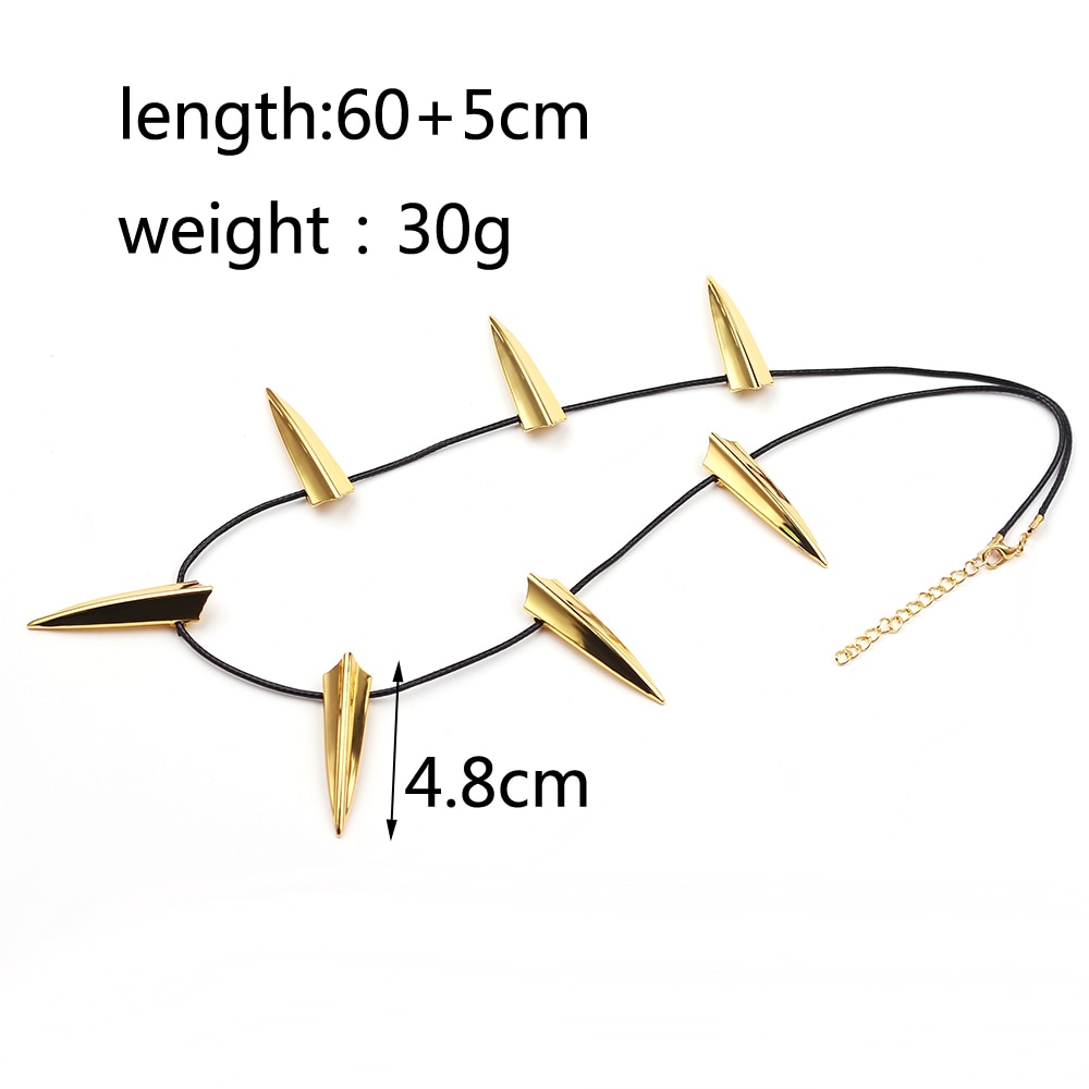 【IKE】Marvel Black Panther Men's Necklace Leopard Claw Pendant Gold Silver Color Necklace Wakanda 1:1 Prop Trend Jewelry. 