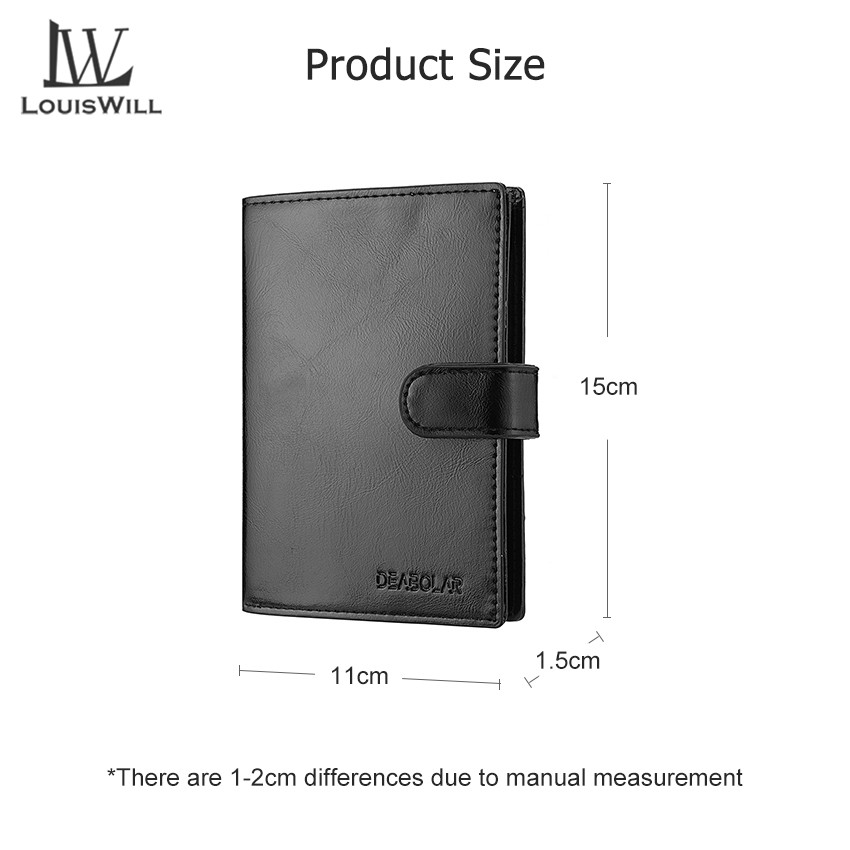 LouisWill Mini Card Holder Business Card Organizer Credit Cards Holder Large Capacity Wallet ID Card Case Slot Clip Purse Money Pouch. 