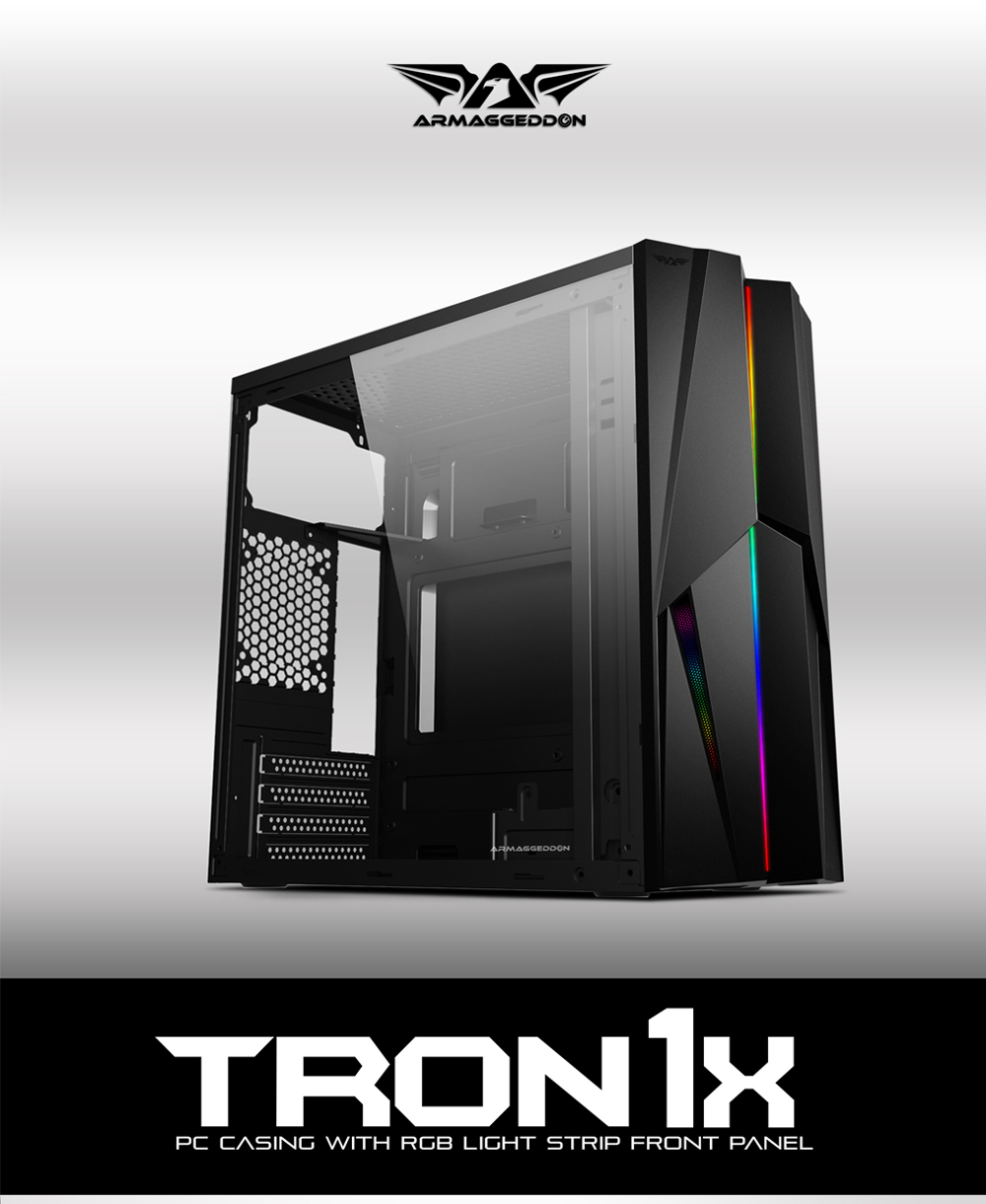 ARMAGGEDON TRON 1X MATX PC GAMING CASE Daraz.lk