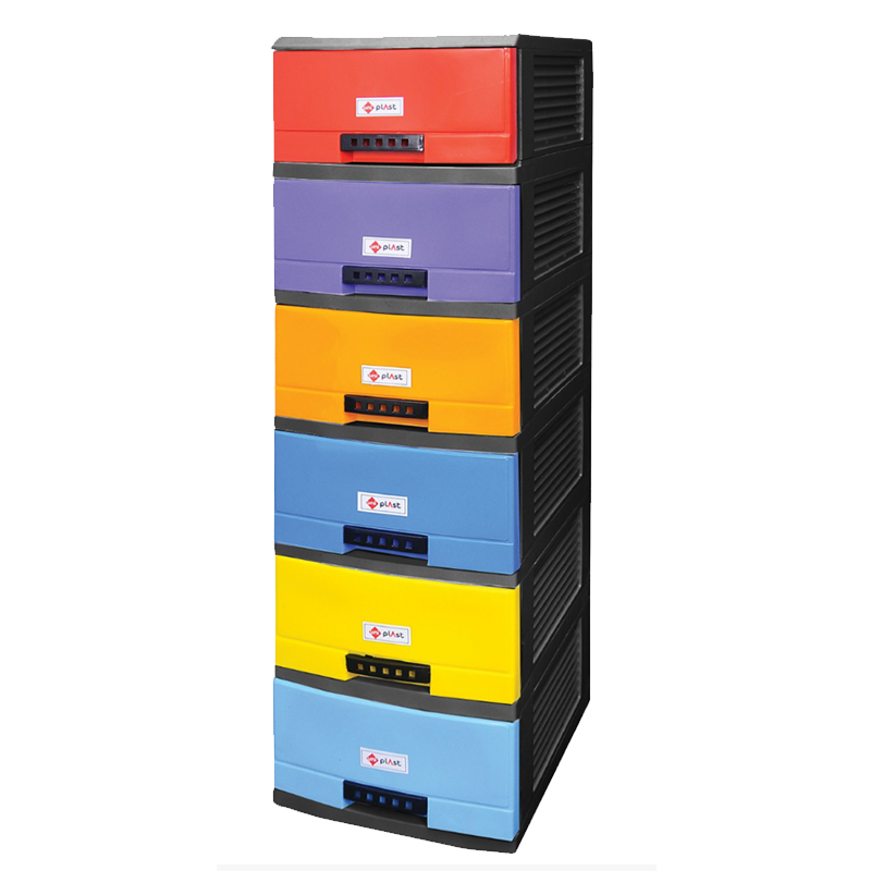 6 Drawer Large Storage Cart and Personal Organizer, Heavy-Duty Plastic Storage drawers Mobile Cabinet with Wheel, Large Containers for Storing Arts, Crafts, Toys and Clothes. 
