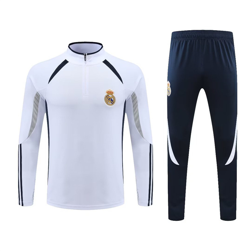 Autumn and Winter Football Training Clothing Set Casual Sports Half Zip Club Jersey Long Sleeve T-Shirt Pants Set. 
