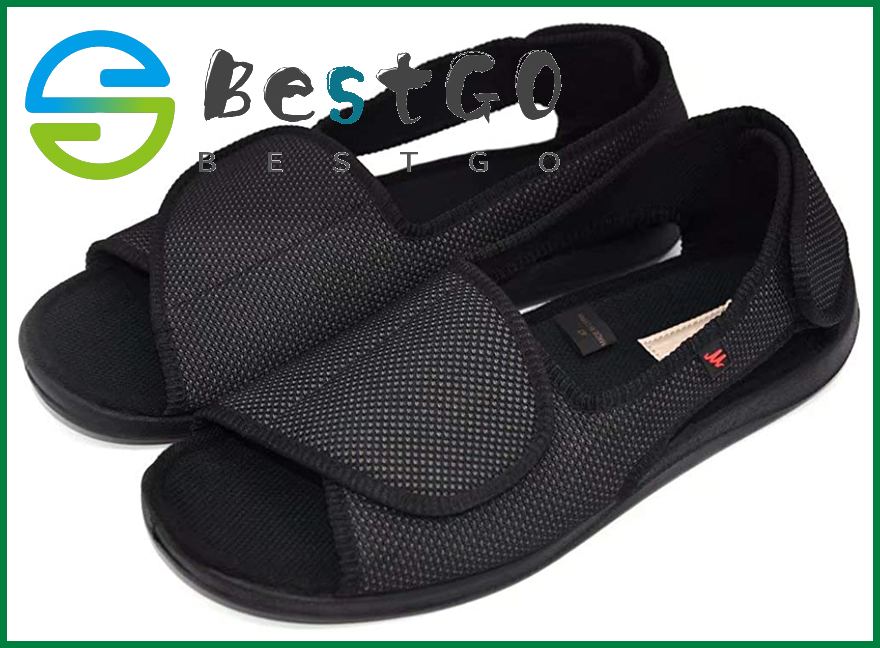 men's adjustable slides wide width