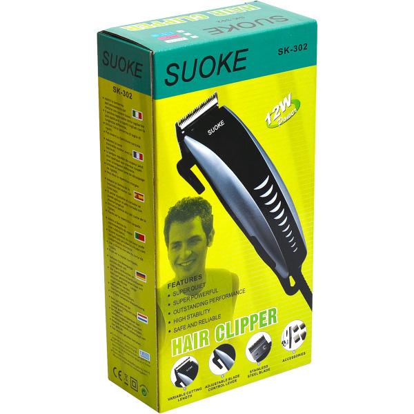 SUOKE SK-302 Hair Clipper Trimmer Electric Wired Full Set for Men. 