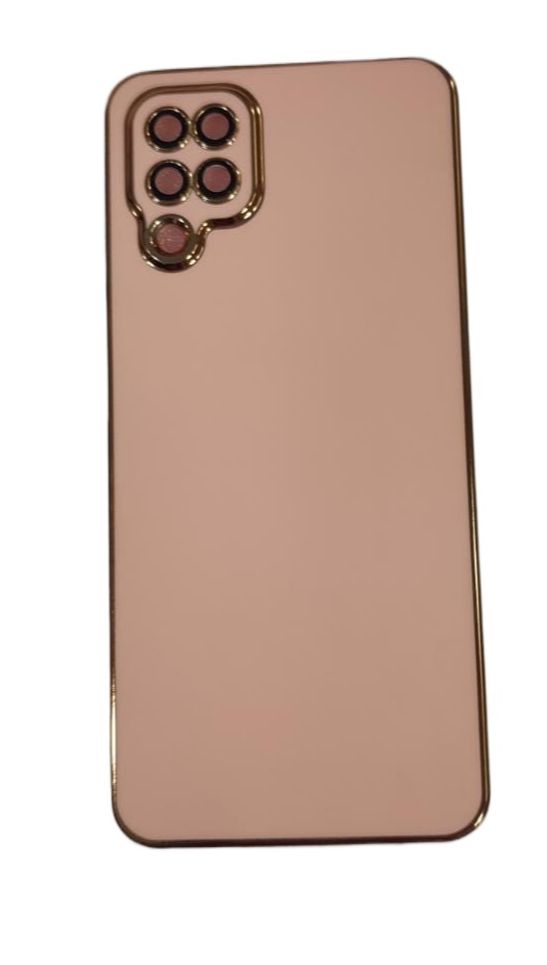 Samsung Galaxy A12 and M12 Gold Line Design High Quality Silicone Back Cover. 